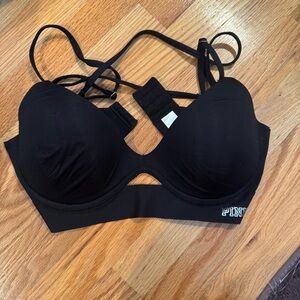 PINK Victoria's Secret Black Strappy Bra